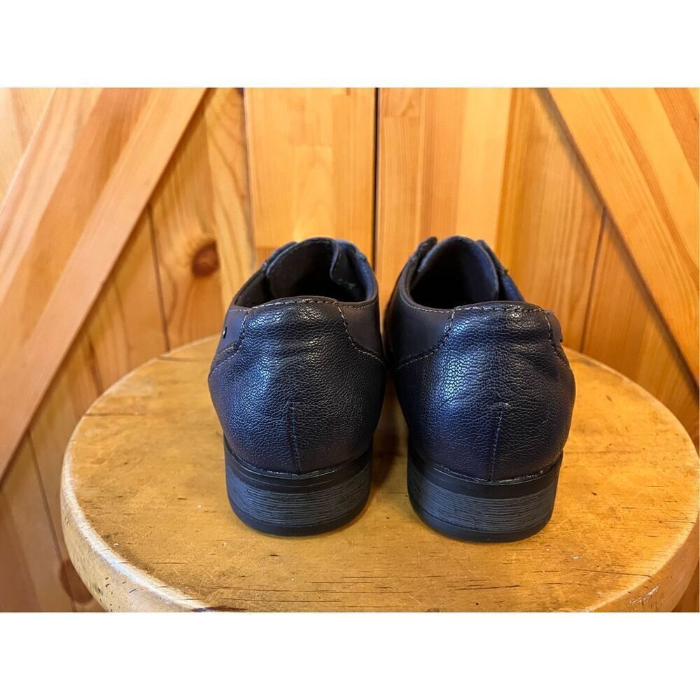 Earth Origins Black /Navy Leather Womens Navigate Nate Slip-On Loafers 6M - Picture 4 of 8
